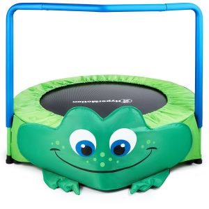 Frog - mini trambulină pentru copii - cu mâner - max 50 kg - 91 cm - pentru casă și grădină
